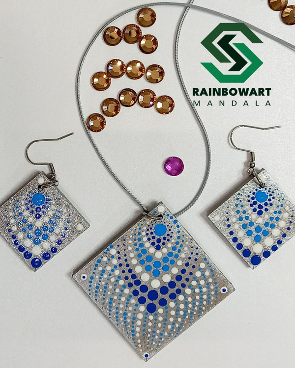 خرید ست گردنبند و گوشواره نقره ای از فروشگاه رینبوآرت با ارسال رایگان در رشت