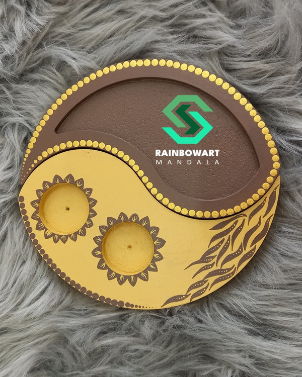 سفارش جاشمعی دوتکه با طرح و رنگ دلخواه از فروشگاه رینبوآرت