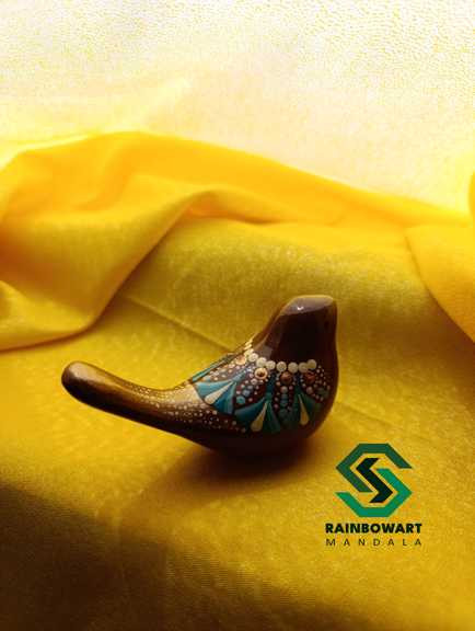 سفارش مجسمه تزئینی دکوری سفالی پرنده با رنگ و طرح دلخواه از فروشگاه رینبوآرت