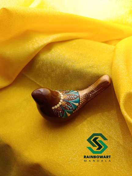 خرید مجسمه دکوری پرنده با نقوش ماندالا و دات ماندالا از فروشگاه رینبوآرت با رسال رایگان در رشت