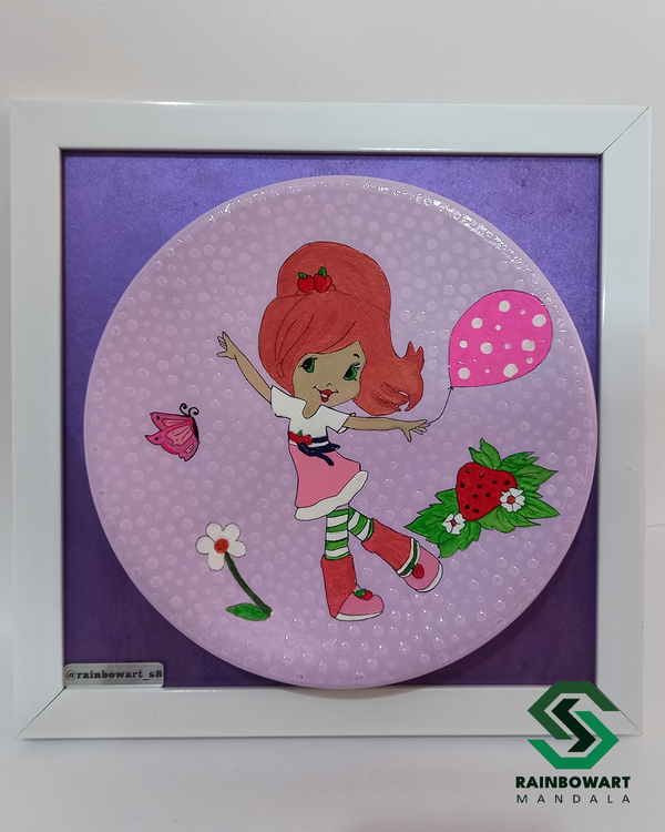 خرید دیوارکوب سفالی قاب شده با طرح کودکانه ساخته شده توسط سهیلا میرزایی