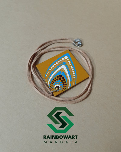 سفارش گردنبند خردلی ماندالا و دات ماندالا ساخته شده توسط سهیلا میرزایی در فروشگاه رینبوآرت