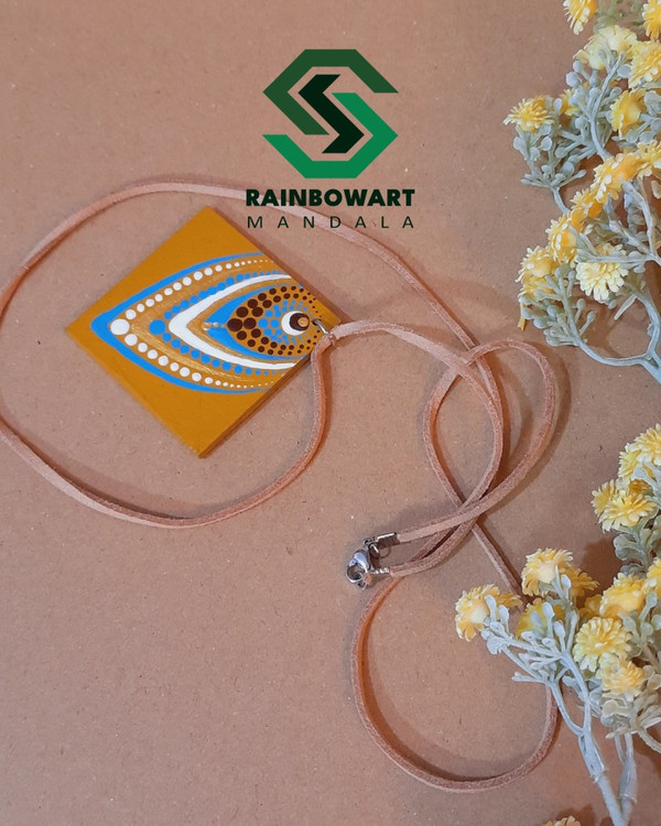 خرید گردنبند خردلی طرح ماندالا و دات ماندالا با ارسال رایگان در رشت