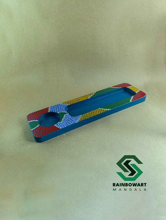 جاعودی و جاوارمری بنفش چوبی | طرح ماندالا و دات ماندالا | ساخته شده توسط سهیلا میرزایی | خرید از فروشگاه رینبوآرت | ارسال رایگان در رشت