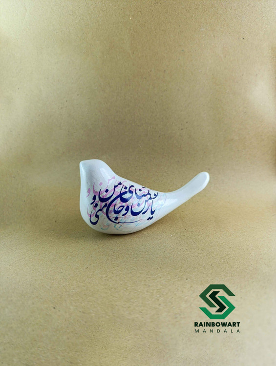 خرید مجسمه سفالی تزئینی پرنده از فروشگاه رینبوآرت
