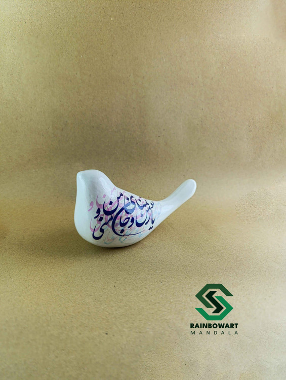 خرید مجسمه دکوری پرنده با نقوش ماندالا و دات ماندالا از فروشگاه رینبوآرت با رسال رایگان در رشت