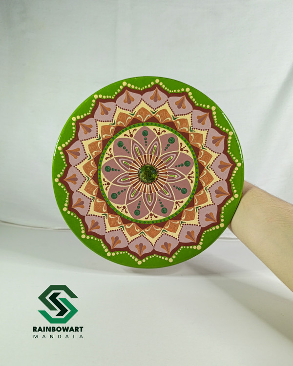 فروشگاه رینبوآرت | دیوارکوب سفالی | دیوارکوب سفالی سبز | سهیلا میرزایی | ماندالا و دات ماندالا | گارانتی یکساله | ارسال رایگان در رشت