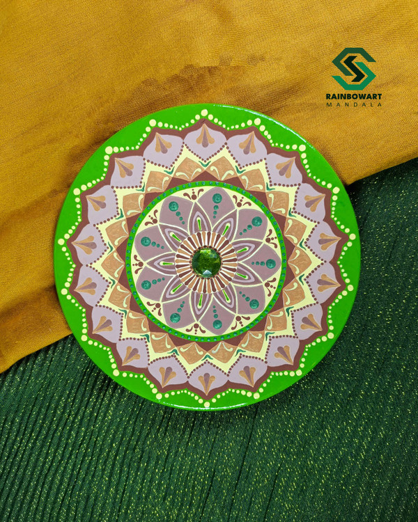 دیوارکوب سفالی طرح ماندالا و دات ماندالا | فروشگاه رینبوآرت | سهیلا میرزایی | گارانتی یکساله | ارسال رایگان در رشت | امکان سفارش به طرح و رنگ دلخواه